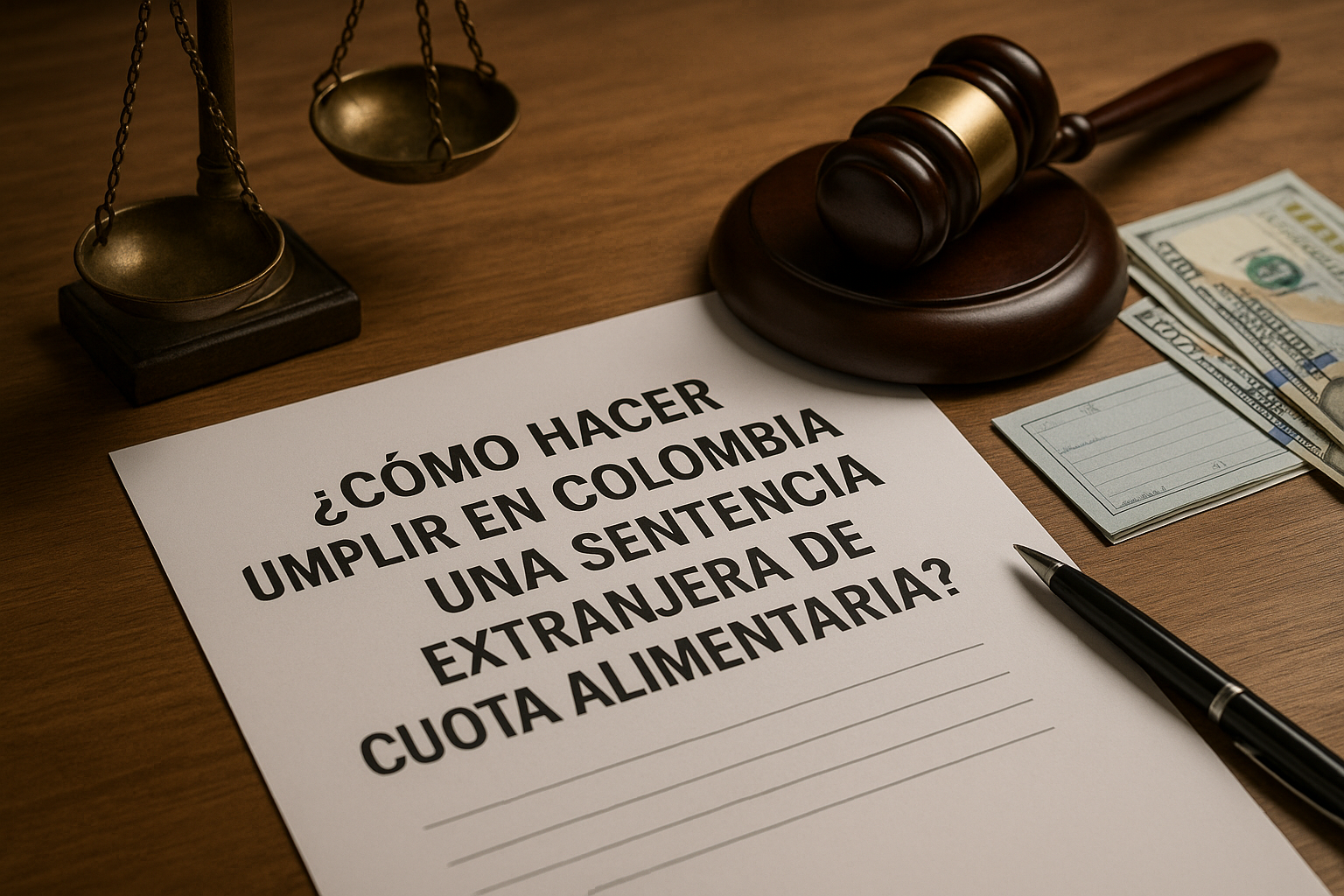 ¿Cómo hacer cumplir en Colombia una sentencia extranjera de cuota alimentaria?