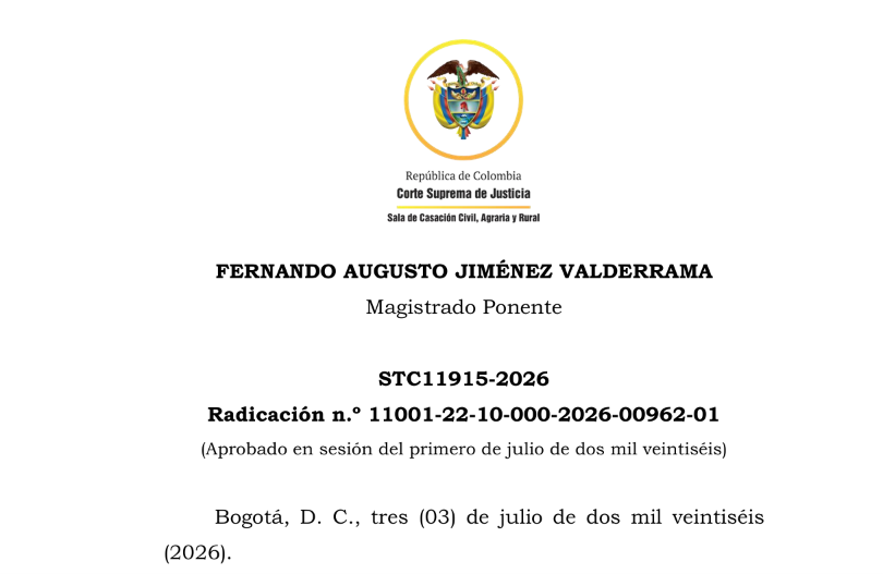 Corte Suprema ordena el pago inmediato de cuotas alimentarias retenidas por los juzgados | STC11915-2026