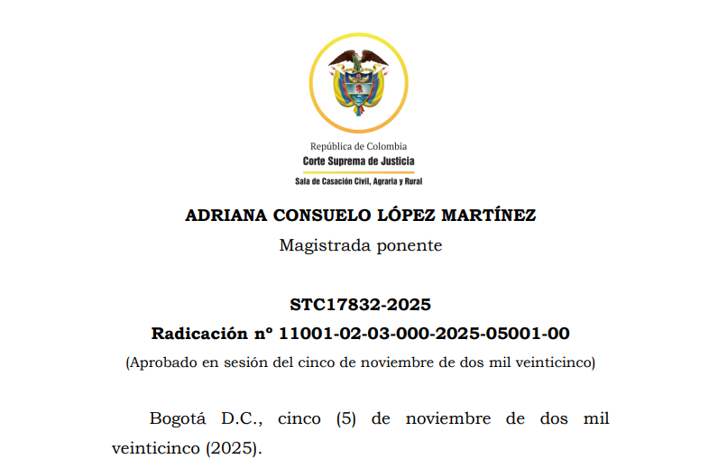 Error en cita jurisprudencial lleva a nulidad de sentencia STC17832-2025 por desistimiento tácito