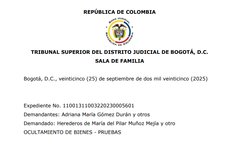 Ocultamiento de bienes en procesos de sucesión y sociedad conyugal en Colombia