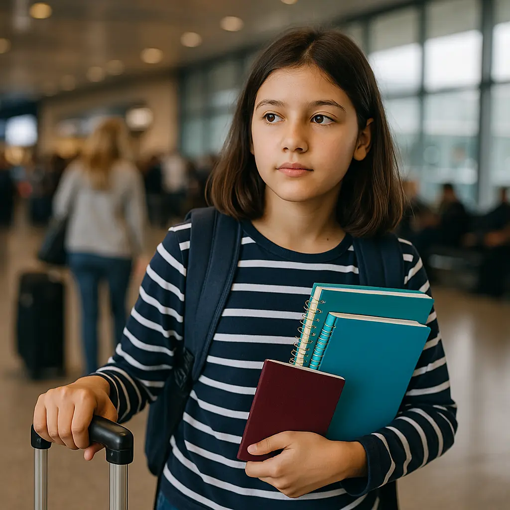 Menores que viajan por estudios fuera: permiso de salida y retorno