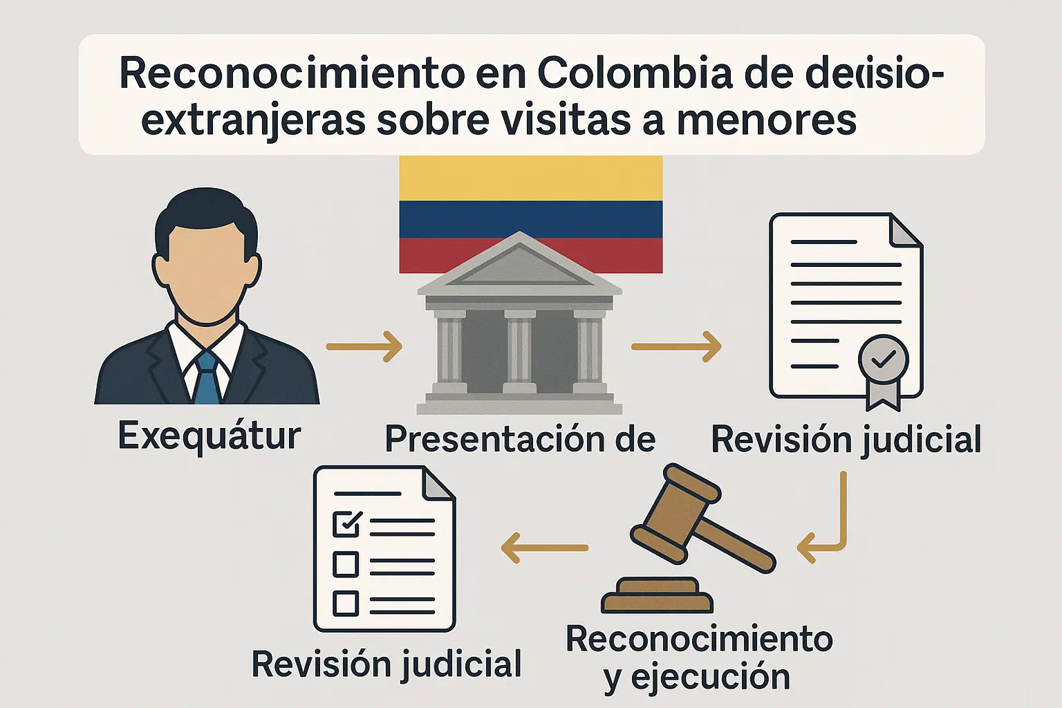 Reconocimiento en Colombia de decisiones extranjeras sobre visitas a menores