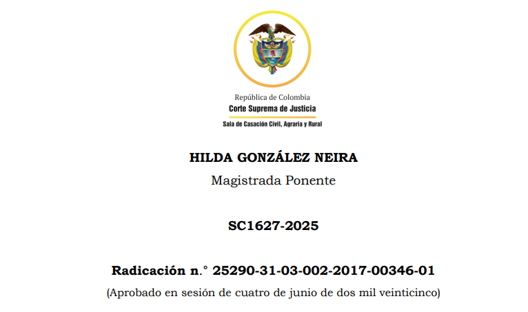 Reivindicación de propiedad y prescripción adquisitiva en Colombia: sentencia SC1627-2025
